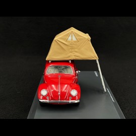Volkswagen Käfer Beetle 1960 mit Zelt auf dem Dach Rot 1/43 Schuco 450377500