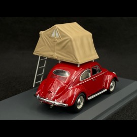 Volkswagen Beetle 1960 with tent on roof Red 1/43 Schuco 450377500