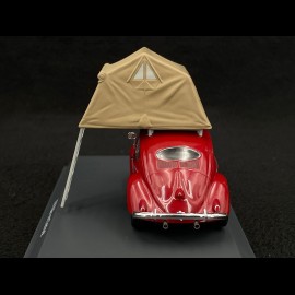 Volkswagen Käfer Beetle 1960 mit Zelt auf dem Dach Rot 1/43 Schuco 450377500