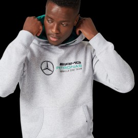 Mercedes Hoodie AMG Petronas F1 grey / green 701202207-002 - men