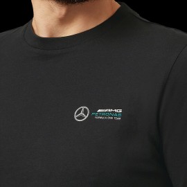 Mercedes AMG Petronas F1 Kleines Logo-T-Shirt Schwarz 701202265-001 - Unisex