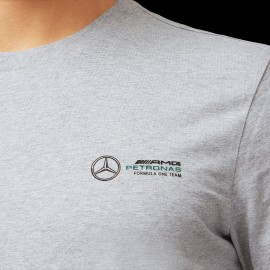 Mercedes AMG Petronas F1 Kleines Logo-T-Shirt Grau 701202265-002 - Unisex