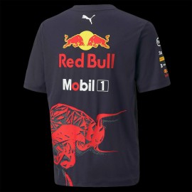 T-Shirt RedBull Racing Verstappen Pérez Tag Heuer Puma Blau 701219164-001 - Kinder